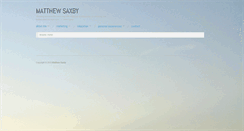 Desktop Screenshot of matthewsaxby.com