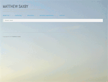 Tablet Screenshot of matthewsaxby.com